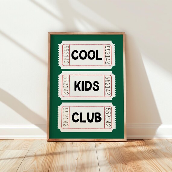 Kids Room Wall Print Eclectic Nursery Decor Bedroom Art Prints