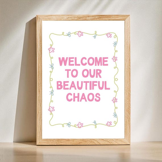 Hallway Home Wall Print Art Funny Bedroom Typography Living Room