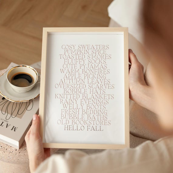 Autumn Wall Print Art Home Decor Fall Seasonal Halloween