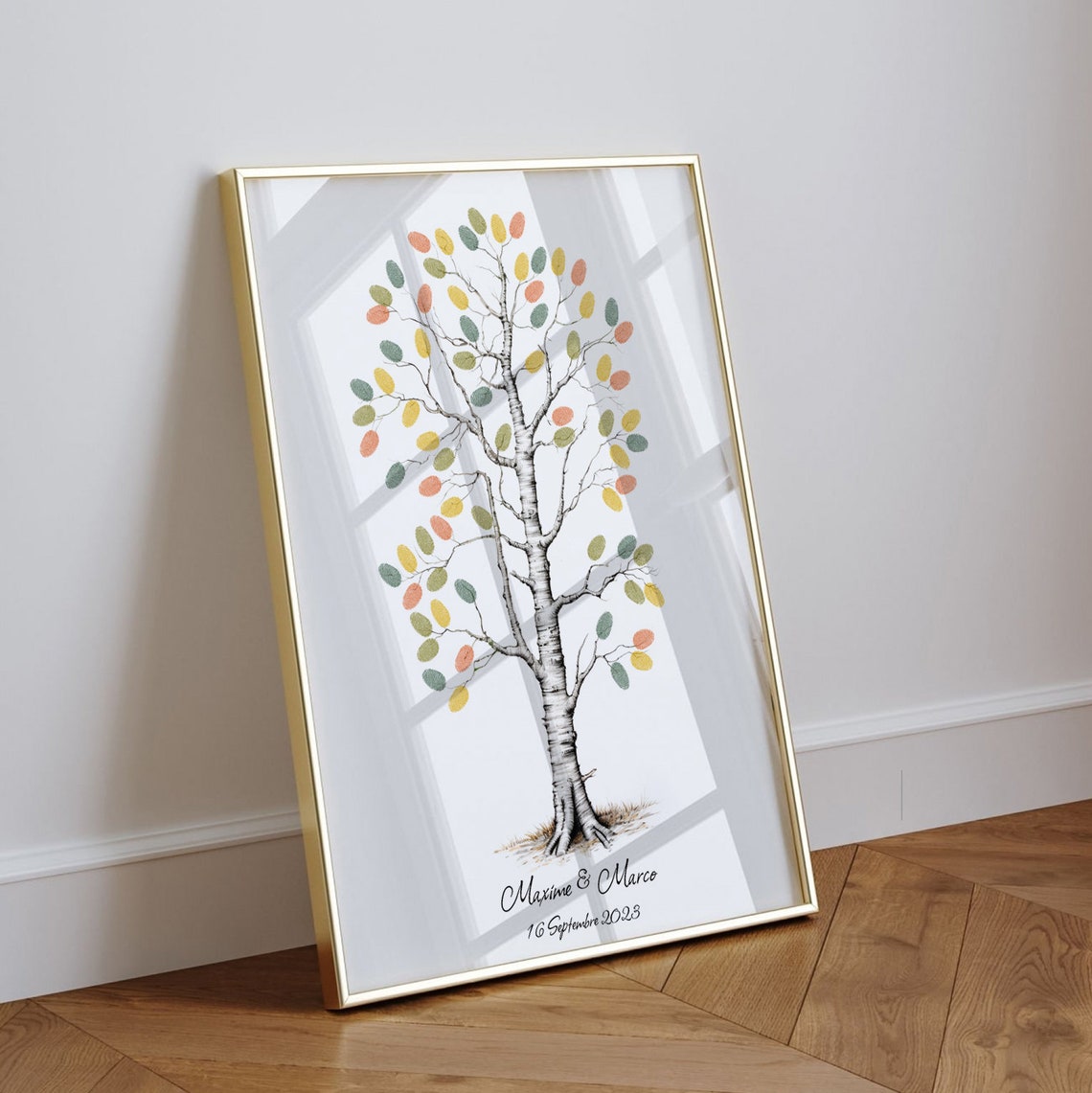 Tree Of Love Guest Book Guest Book Wedding Fingerprint Tree Customizable Guest Book Memorable Guestbook - Image 3