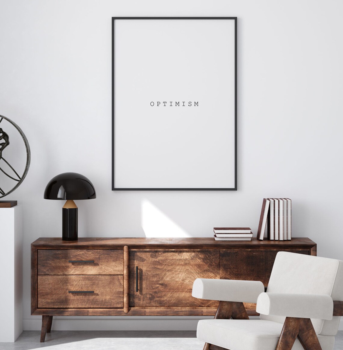 Optimism Art Calligraphy Wall Art Quote Poster Typography Wall Art Motivational Home Decor Instant - Image 2