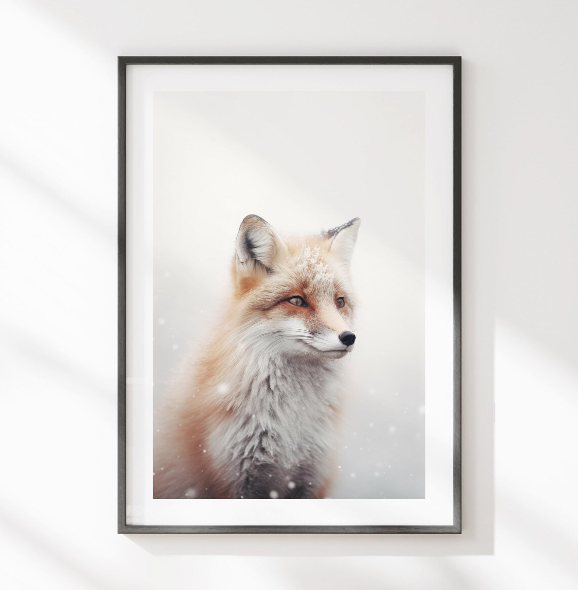 Winters Whisper Majestic Fox In Snowfall Art Print