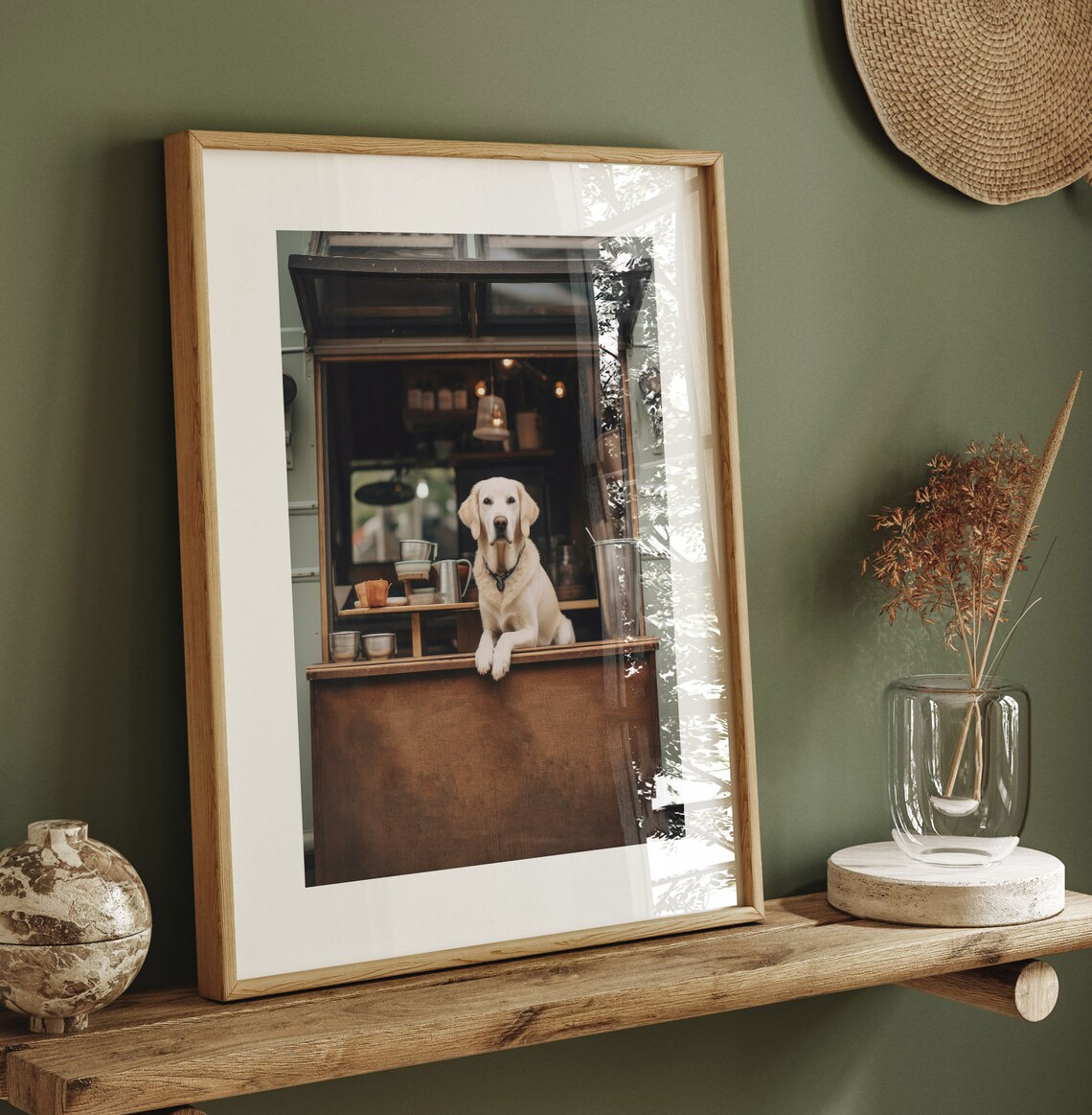 Golden Retriever Food Truck, Playful Kitchen Decor - Image 4