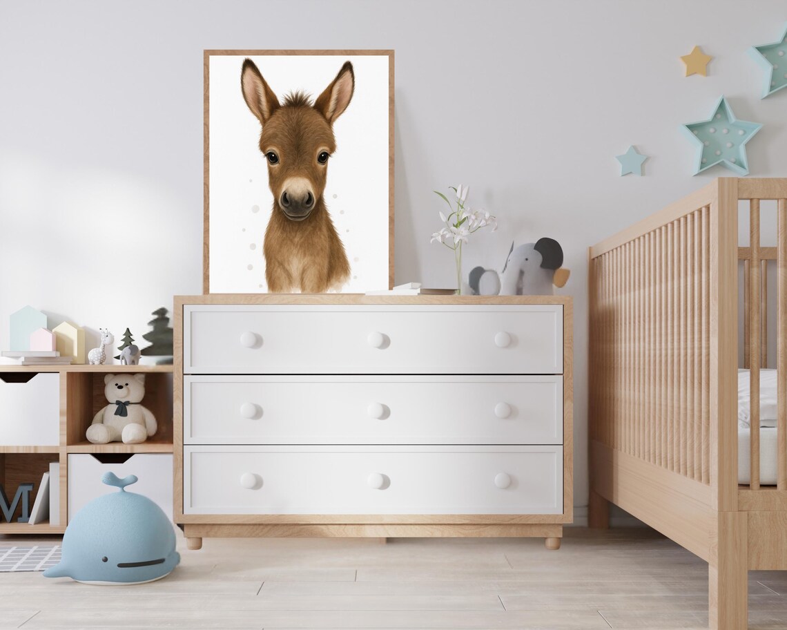 Farm Nursery Donkey, Cute Baby Donkey Poster - Image 2