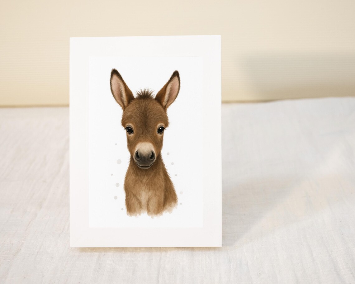 Farm Nursery Donkey, Cute Baby Donkey Poster - Image 3