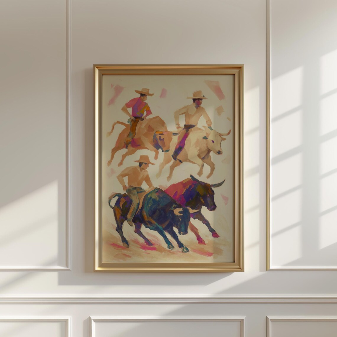 Abstract Cowboy Print, Desert Rodeo Western Art