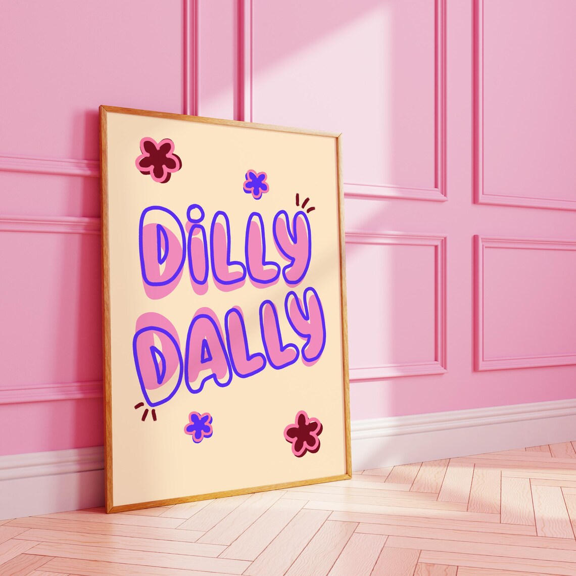 Dilly Dally Flowers Funky Botanical Poster Art
