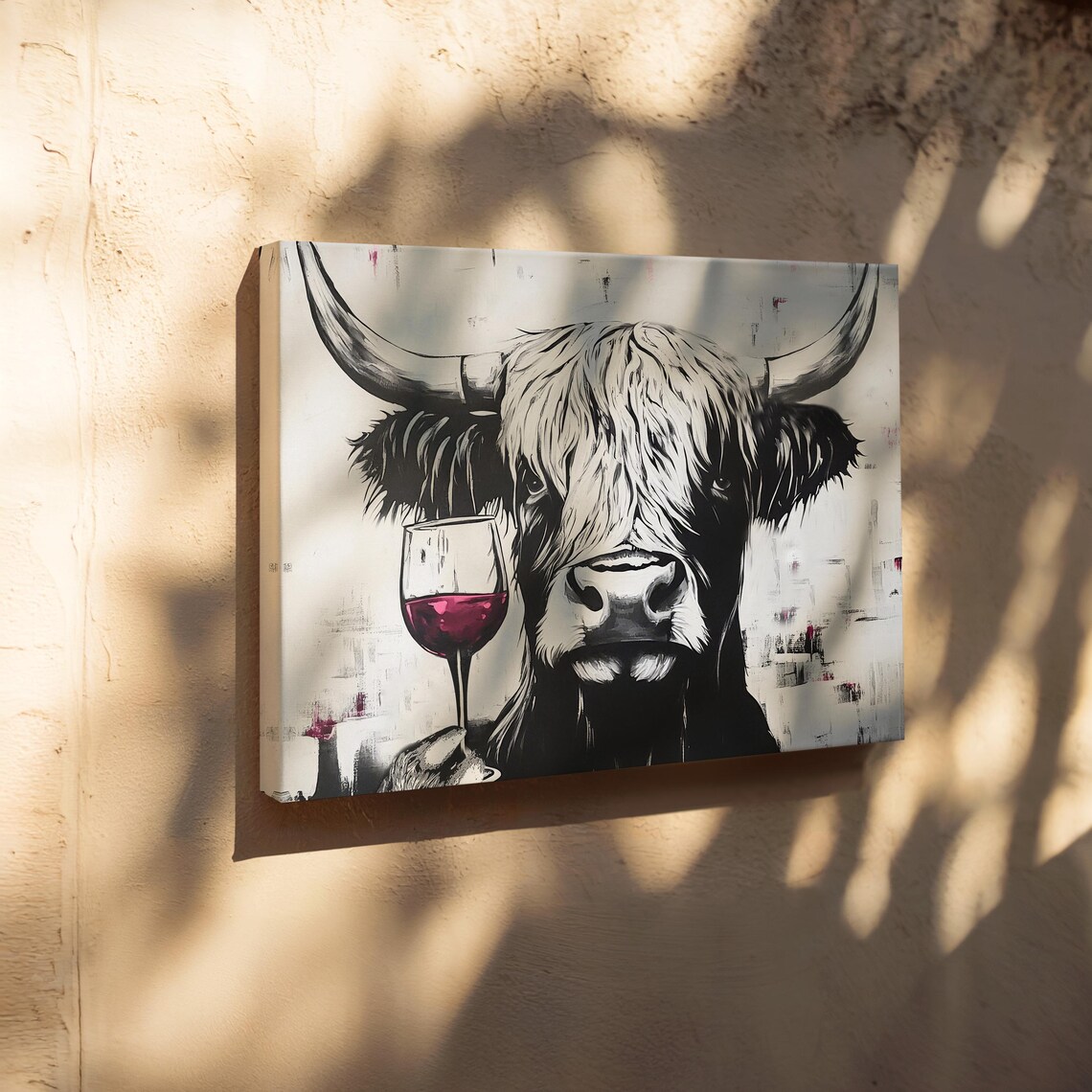 Highland Cow Red Wine, Scottish Cattle Poster - Image 4