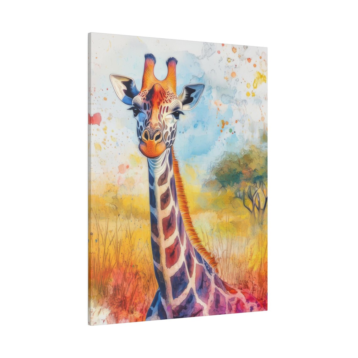 Giraffe Watercolor Safari Nursery Art Print - Image 3