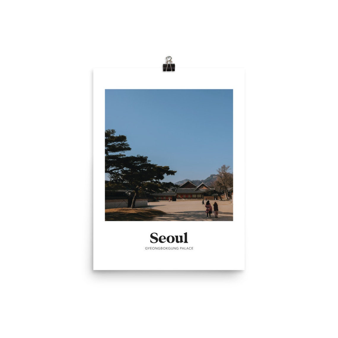 Seoul Gyeongbokgung Palace Courtyard Pine Tree Photography Poster - Image 3