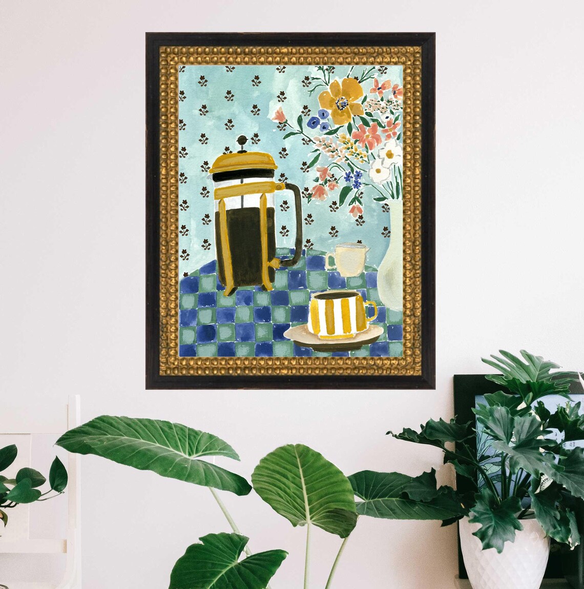 French Press Coffee Kitchen Wall Poster Print - Image 2
