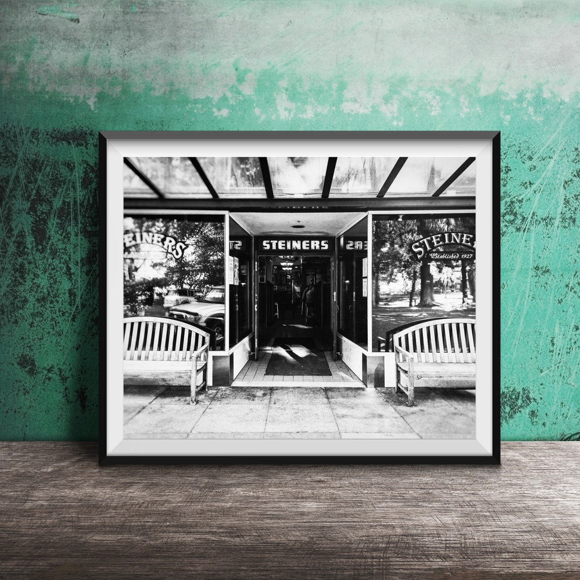 Steiners Tavern Sonoma Red Neon Sign Storefront Photo Poster - Image 2