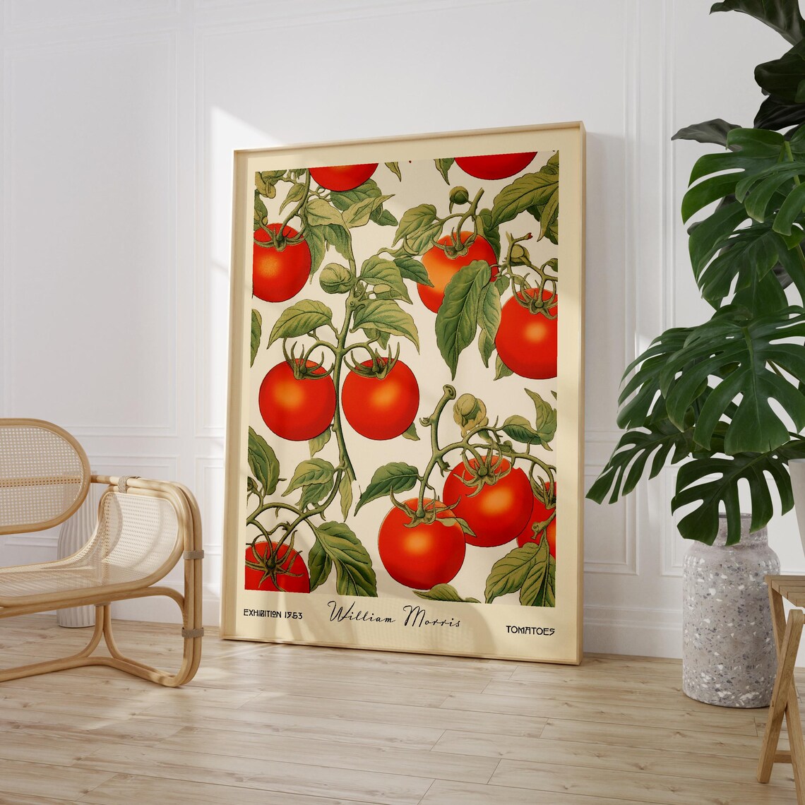 William Morris Tomato Art Print Vintage Food Illustration Kitchen Wall Decor Printed On Luxury Paper