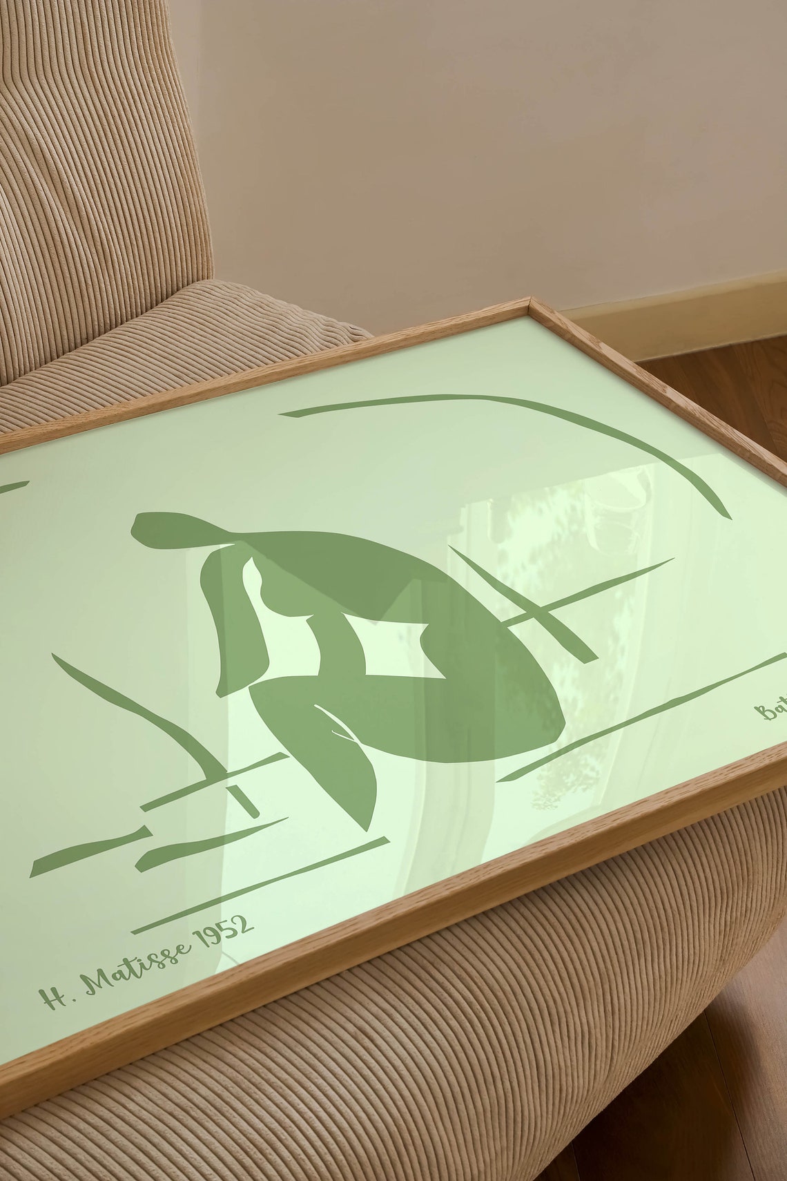 Sage Green Abstract Wall Art Henri Matisse Print Bather In The Reeds 1952 Mid Century Modern Poster - Image 2