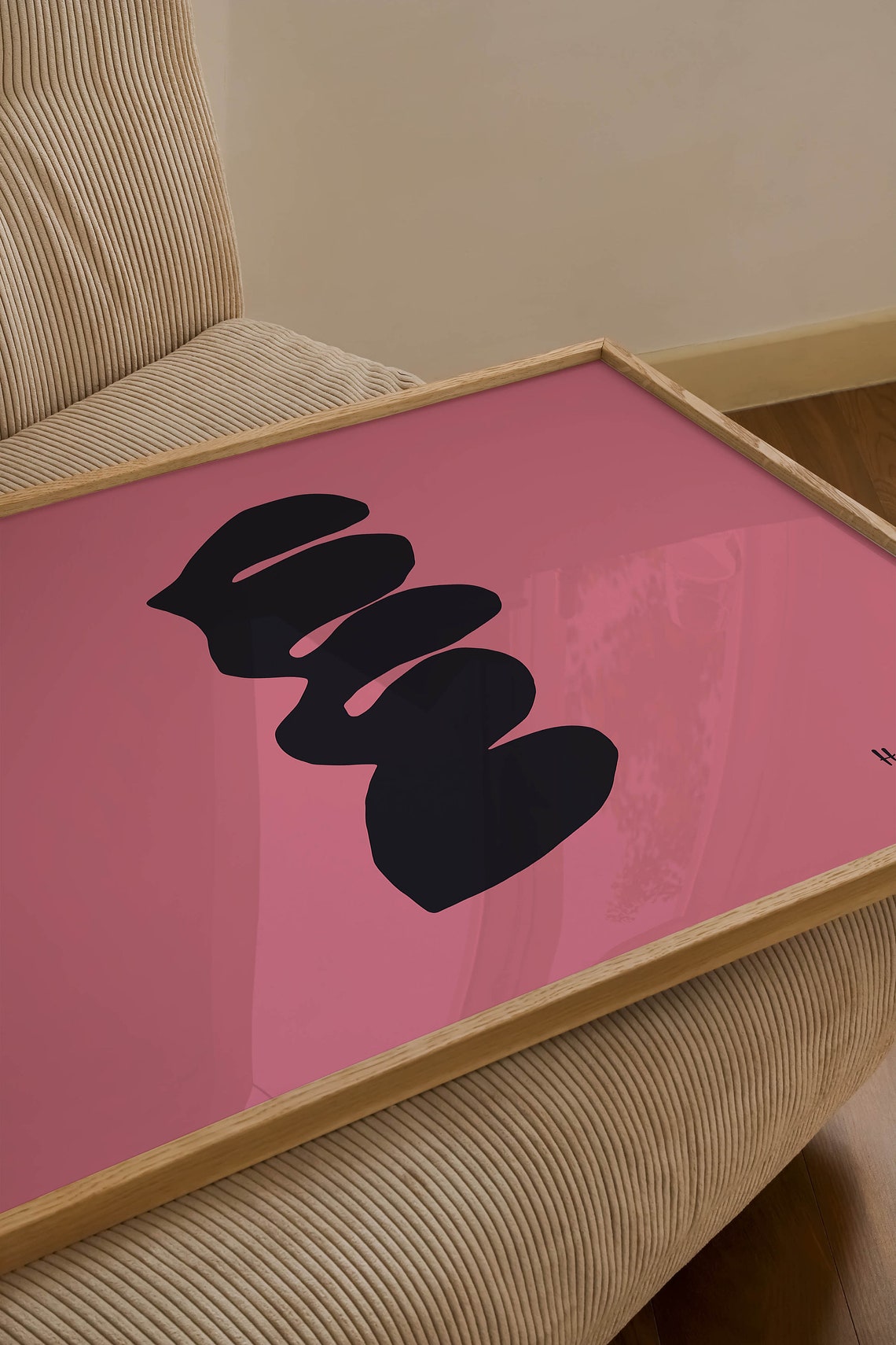 Henri Matisse Papier Decoupe 1947 Pink Minimalist Organic Shape Poster - Image 2