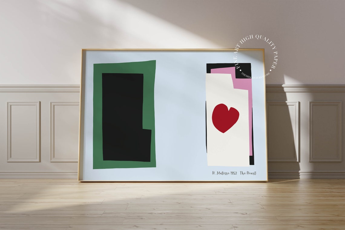 Henri Matisse Print The Heart Mid Century Modern Wall Art Abstract Poster 1952