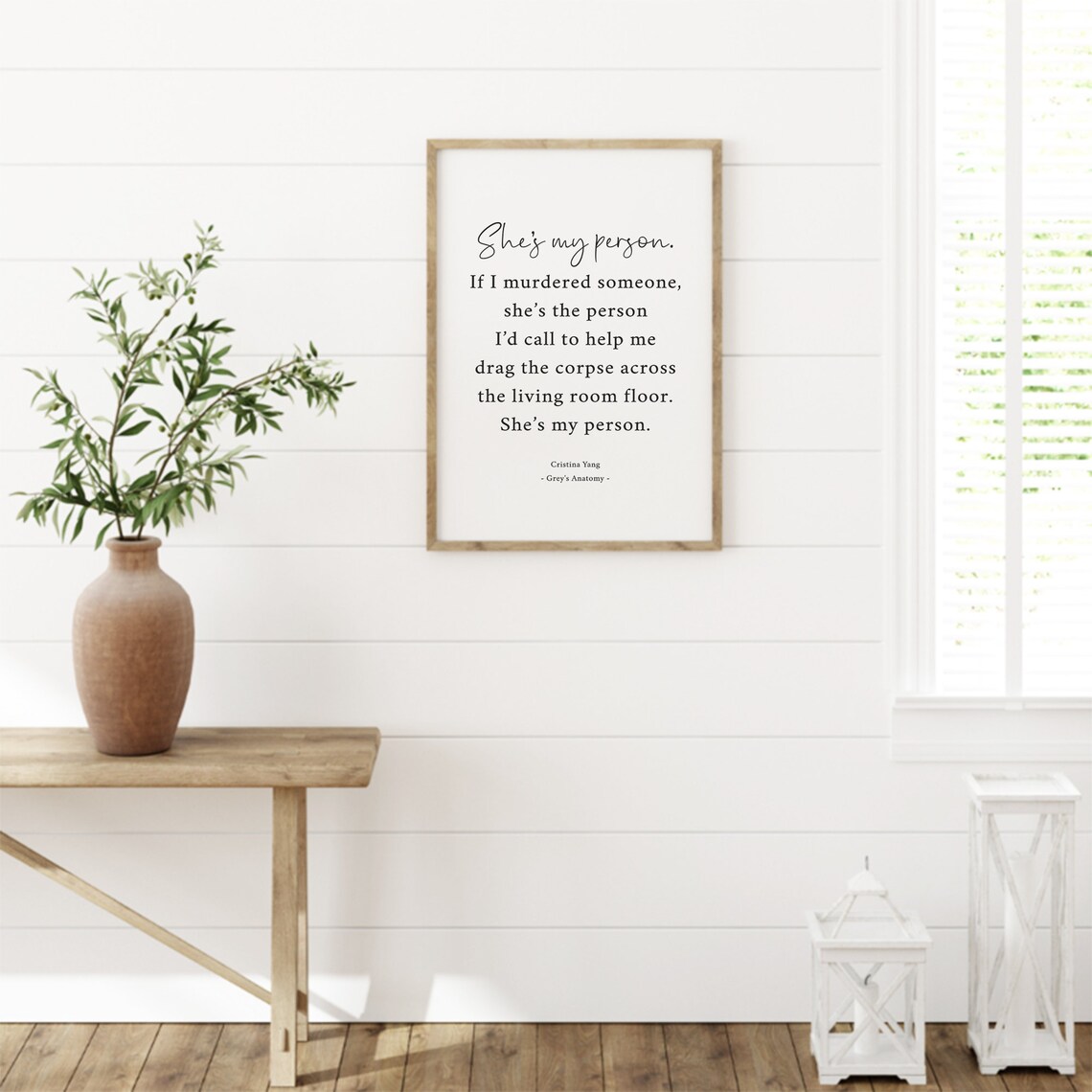 Grey's Anatomy She’s My Person Quote Art Print - Image 2