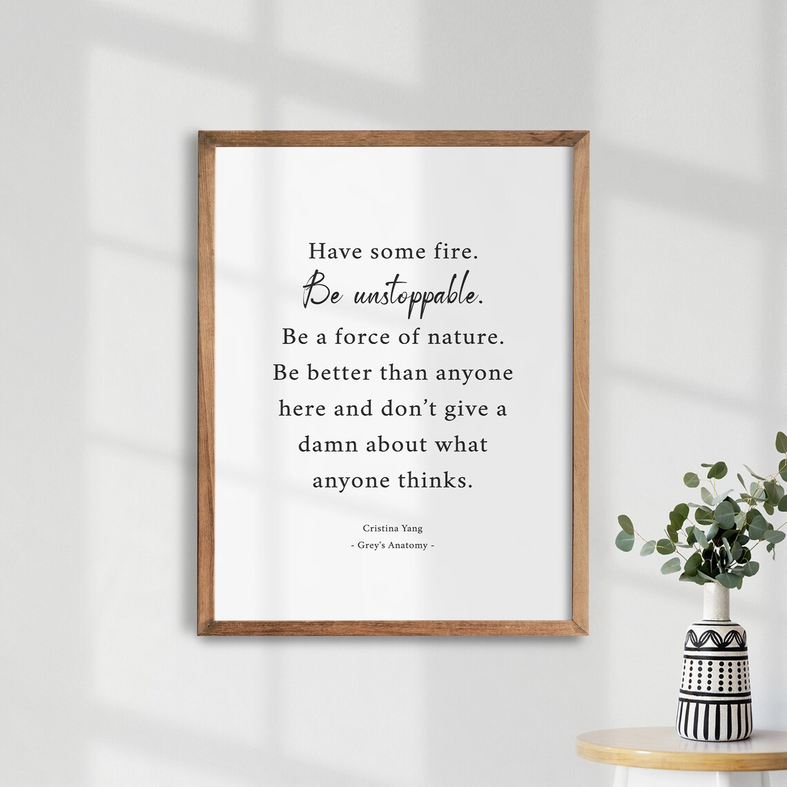 Grey's Anatomy Cristina Yang Quote Art Print