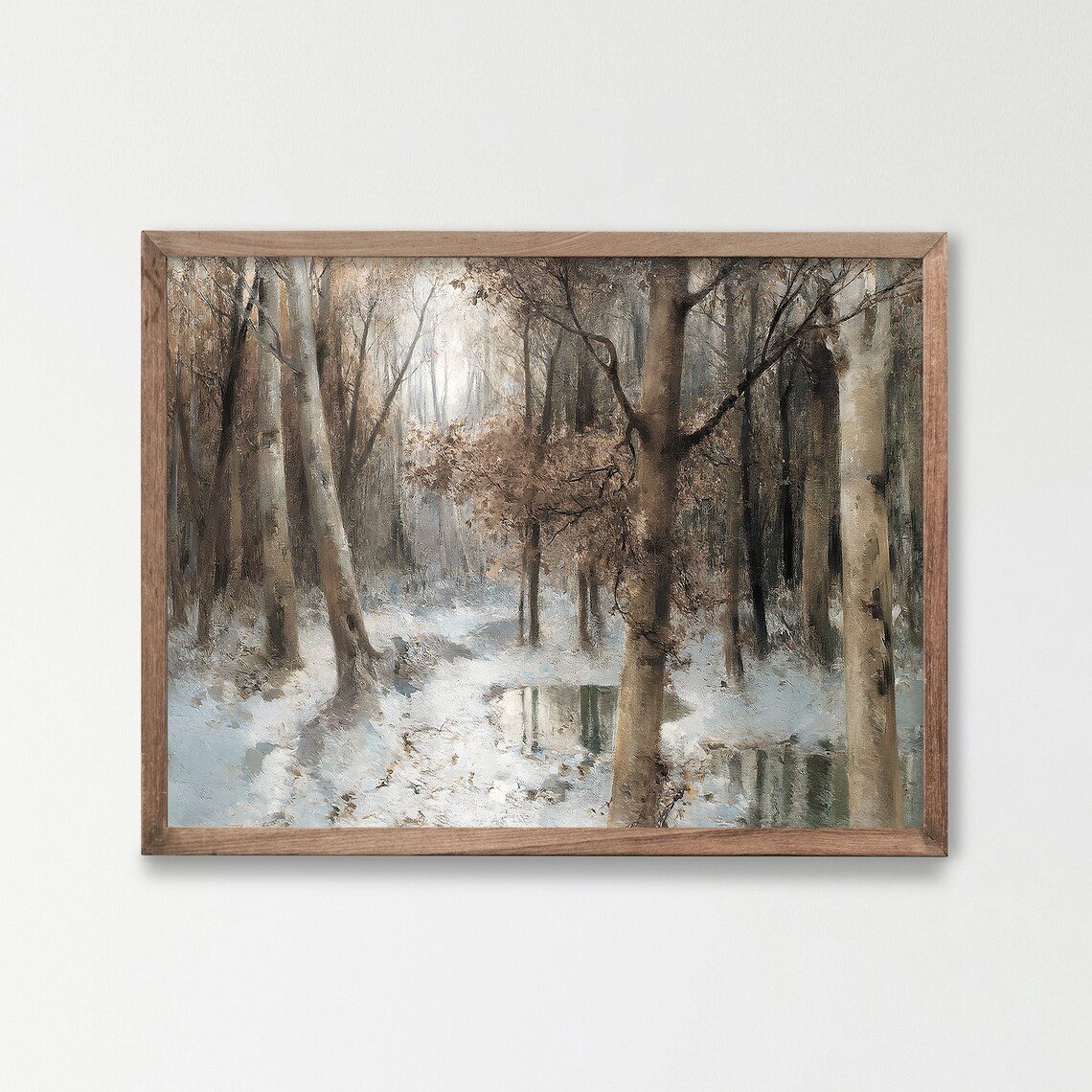 Forest Landscape Painting Vintage Autumn Landscape Art Print