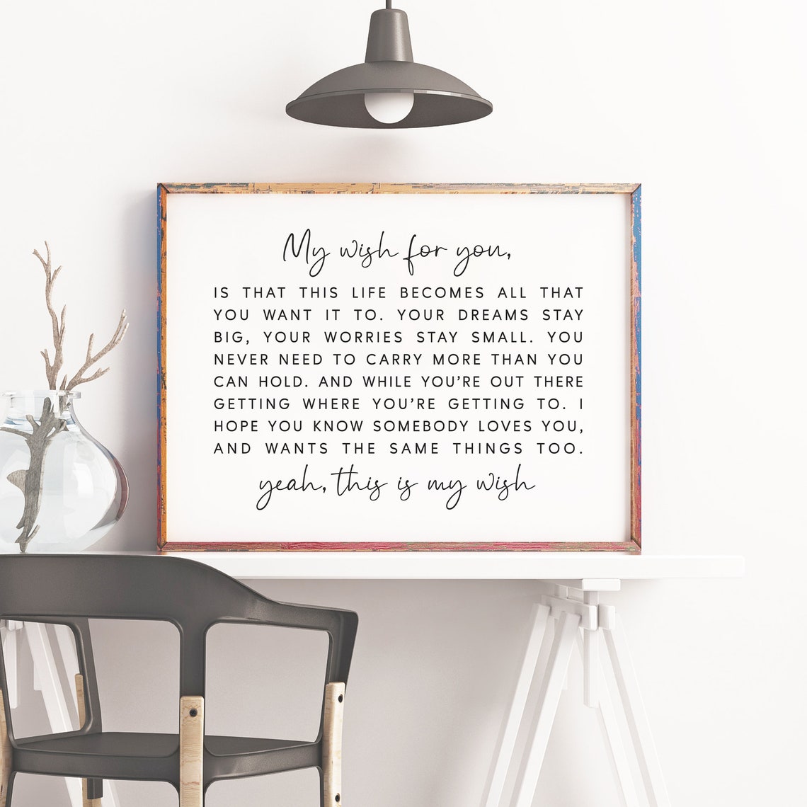 My Wish For You Nursery Quote Art Print - Image 2