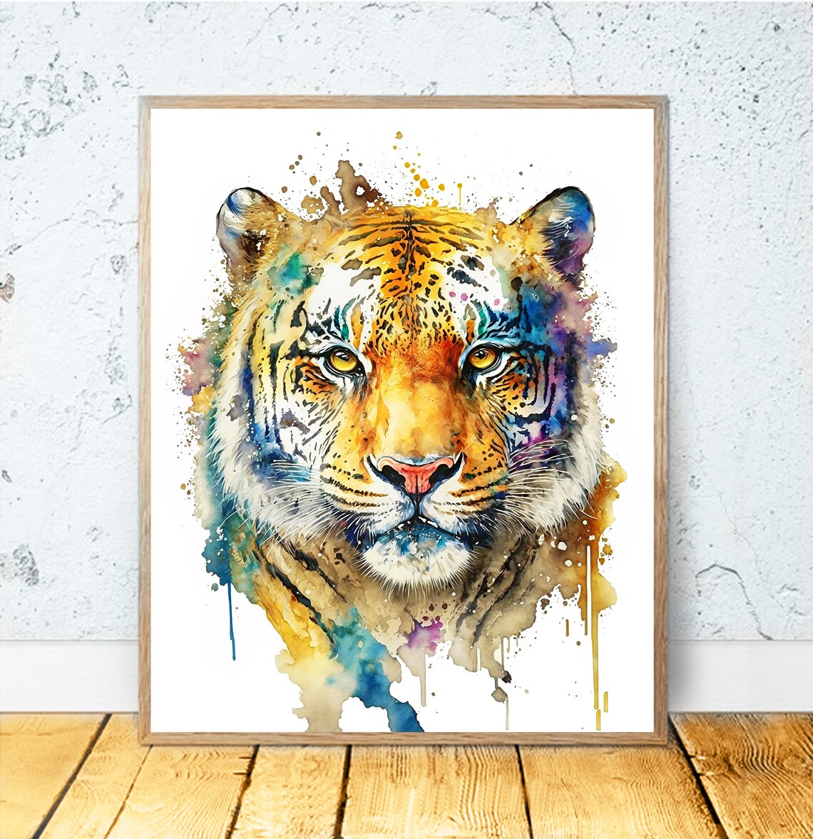 Watercolor Tiger Art Print, Animal Nursery Decor