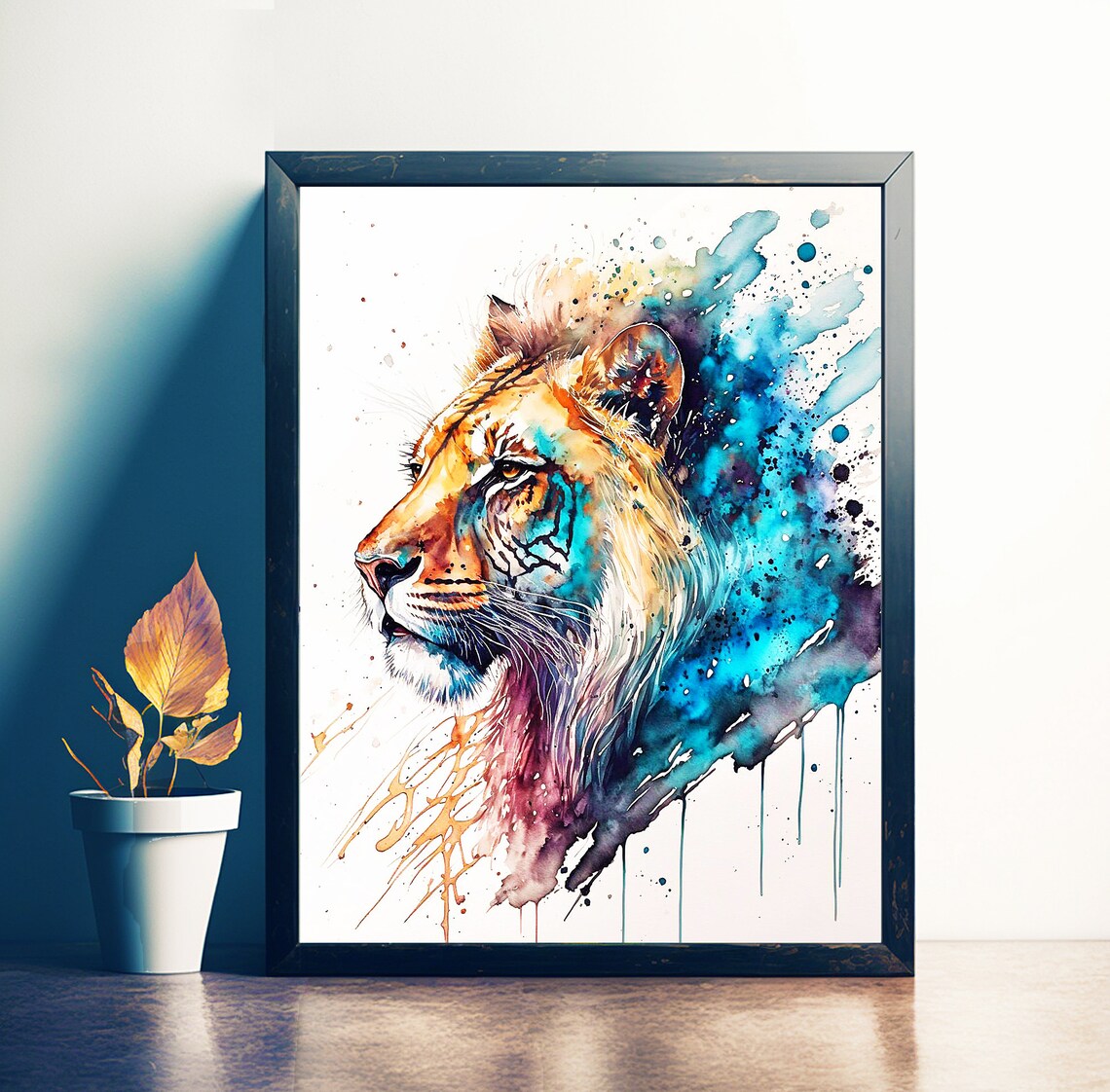 Watercolor Tiger Art Print, Nursery Wall Decor - Image 2