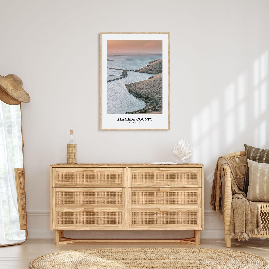 Alameda County Coastal Bay Sunset Golden Hills Photography Poster - Image 2