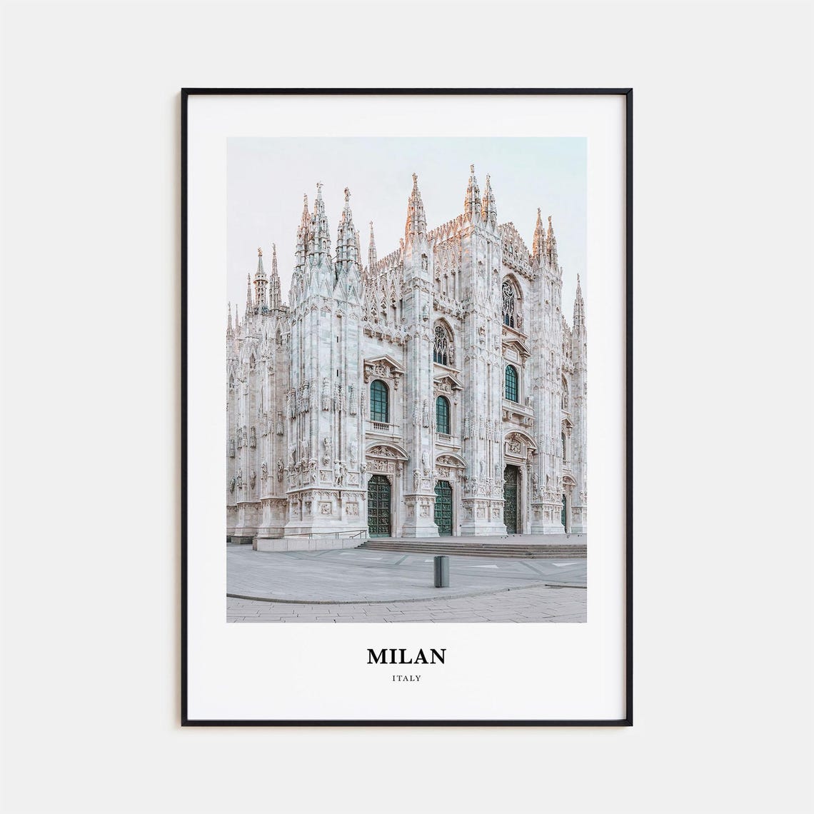 Milan Italy Duomo Cathedral Gothic Facade Morning Light Poster
