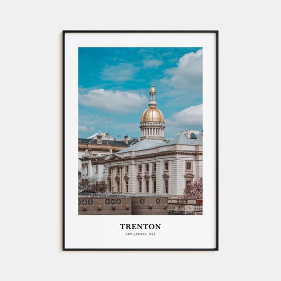 Trenton Print Trenton Photo Poster Trenton Travel Wall Art Trenton Map Print Trenton Photography Trenton Wall Dcor New Jersey Usa