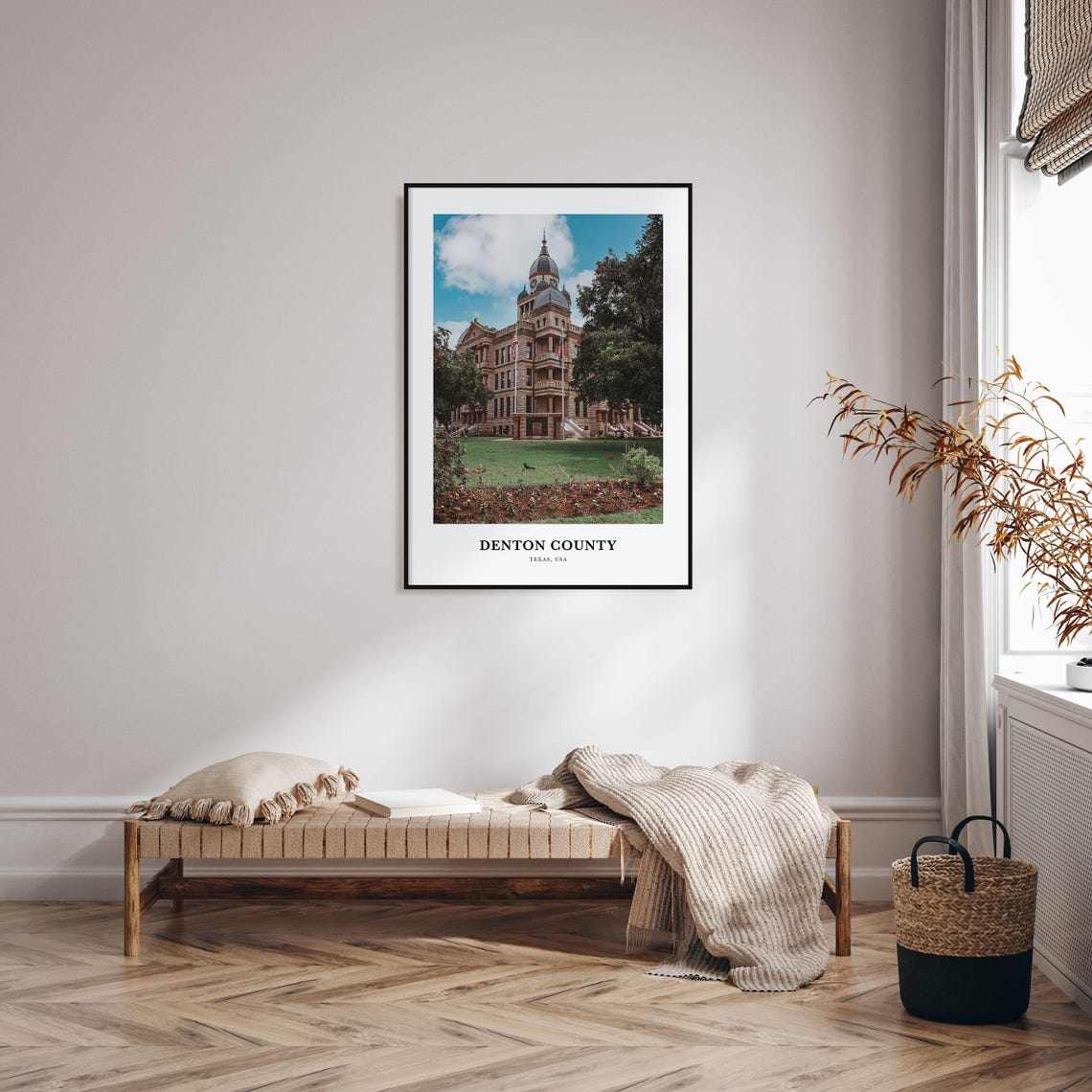 Denton County Texas Historic Courthouse Photography Travel Poster - Image 3