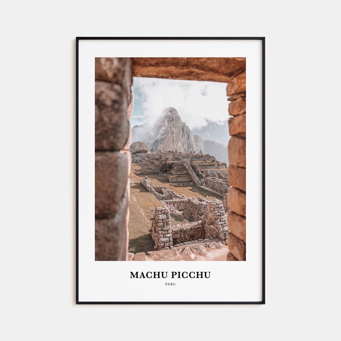 Machu Picchu Travel Poster, Peru Map Print