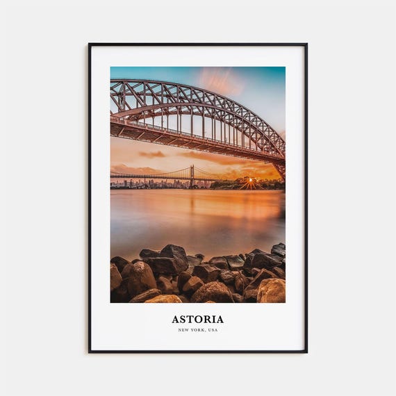 Astoria New York Travel Poster, Place Name Print