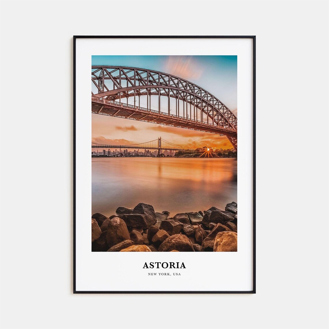 Astoria New York Travel Poster, Place Name Print