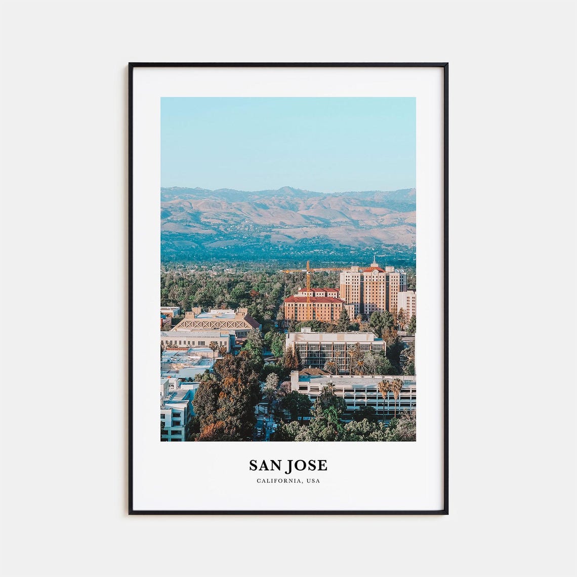 San Jose Print California San Jose Photo Poster San Jose Travel Wall Art San Jose Map Print San Jose Print San Jose Wall Dcor Usa