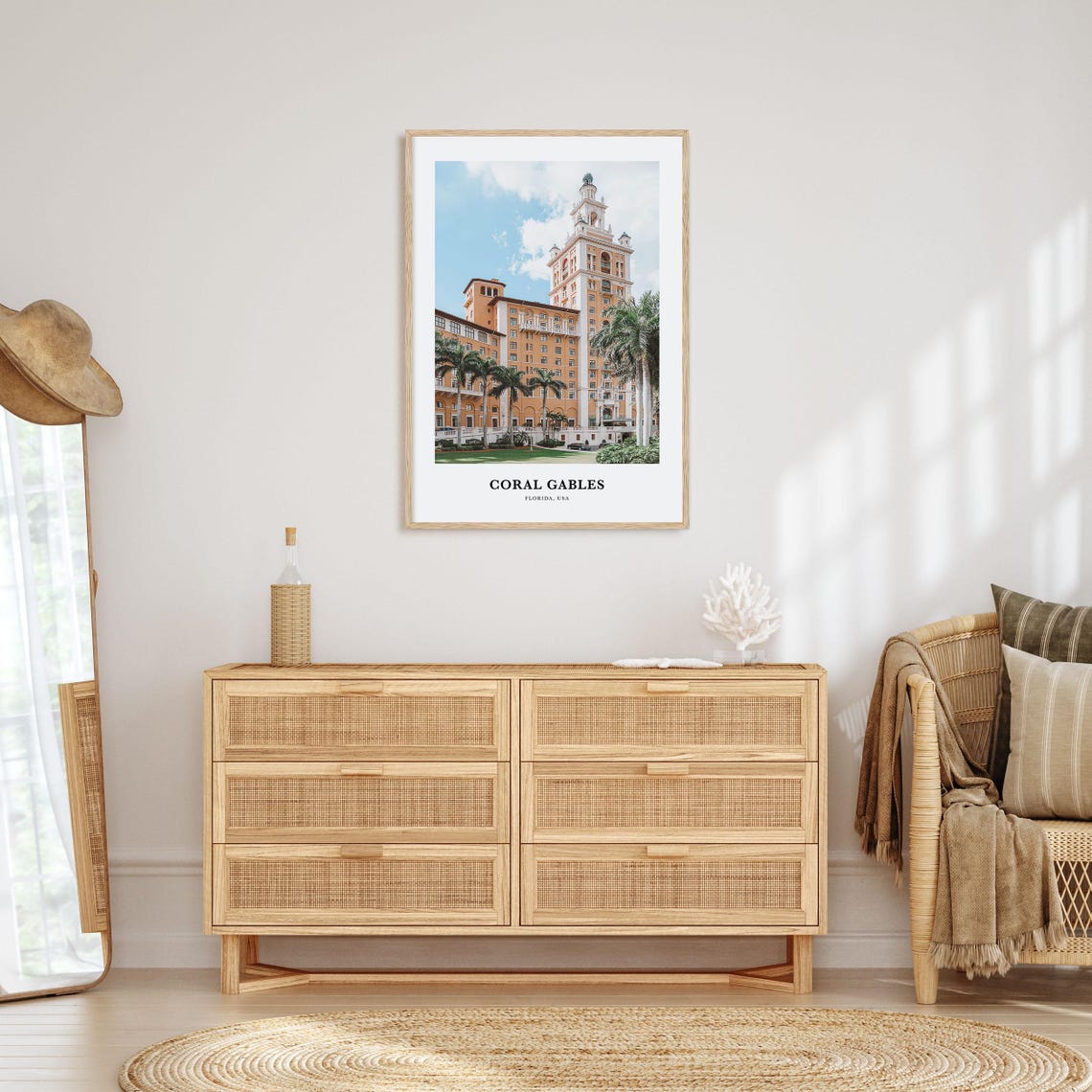 Coral Gables Florida Biltmore Hotel Tower and Palm Trees Poster - Image 2