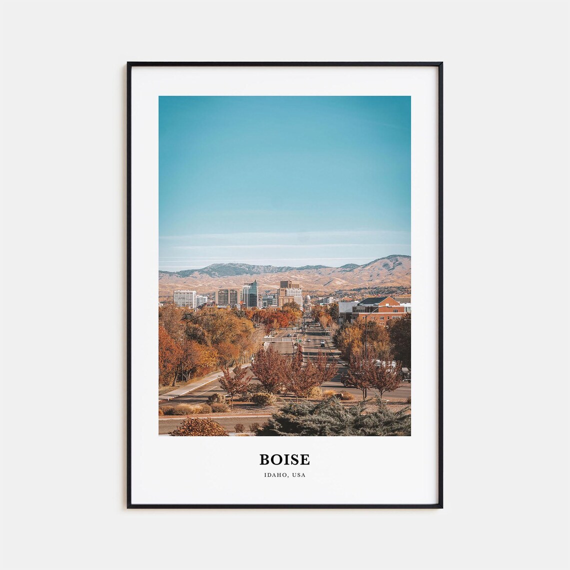 Boise Idaho City View Foothills Downtown Skyline Photo Poster