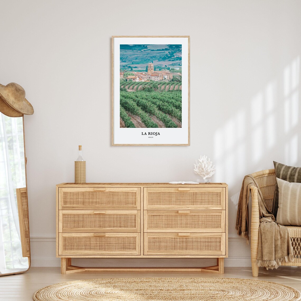 La Rioja Spain Vineyard Village Photo Wine Country Wall Poster - Image 2