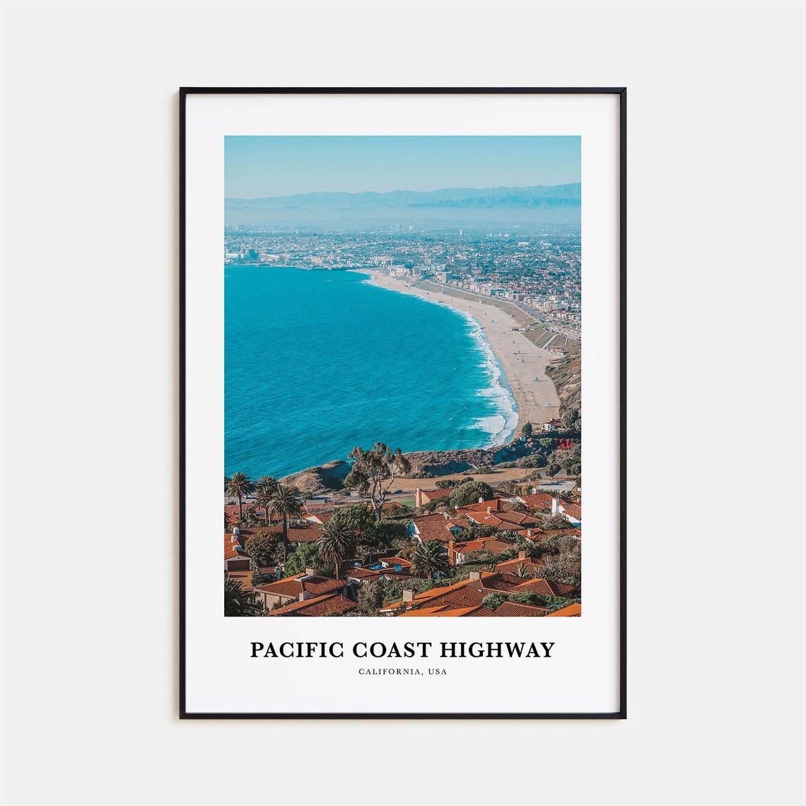 Pacific Coast Highway California Turquoise Bay Aerial Photo Poster
