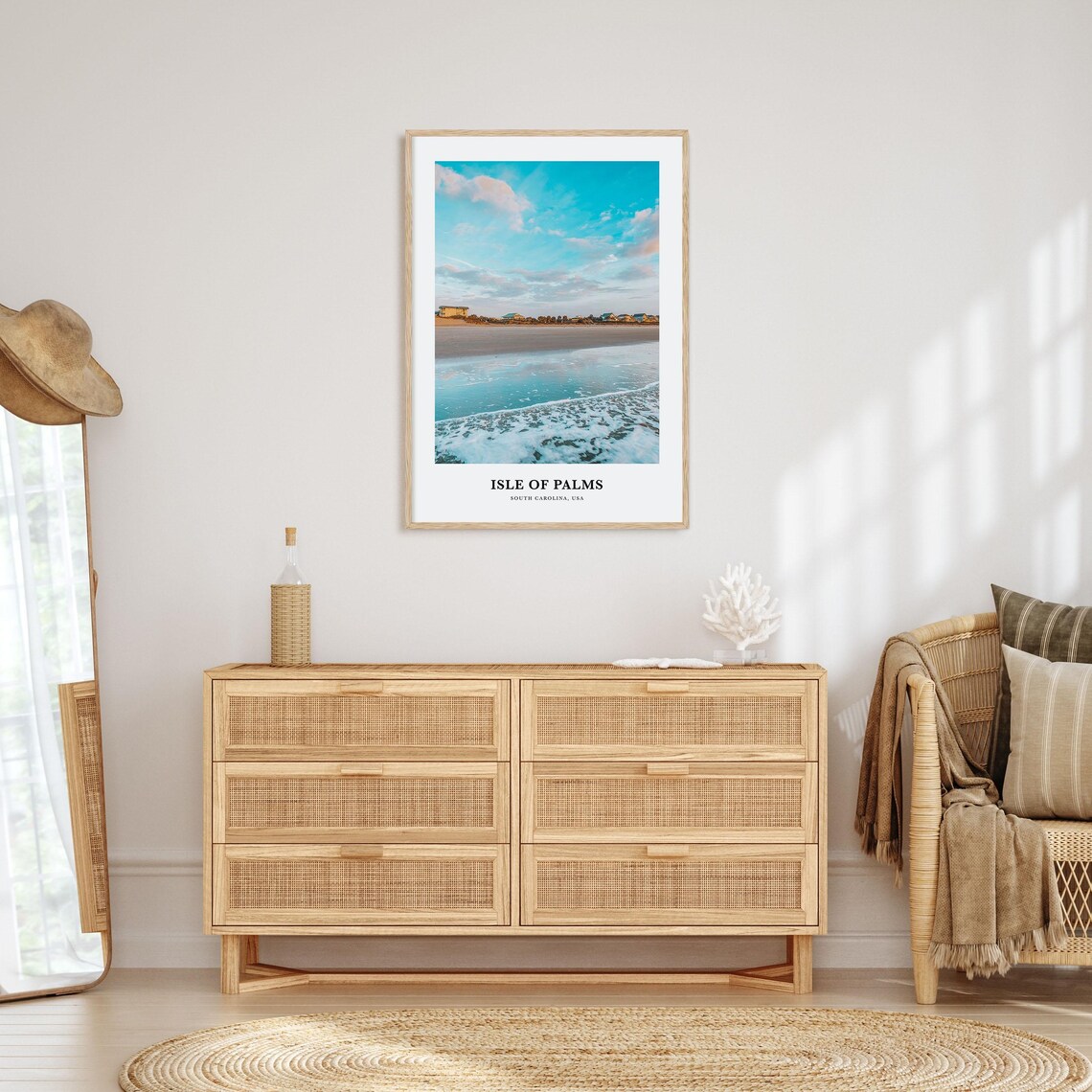 Isle Of Palms Travel Poster, South Carolina Map - Image 2