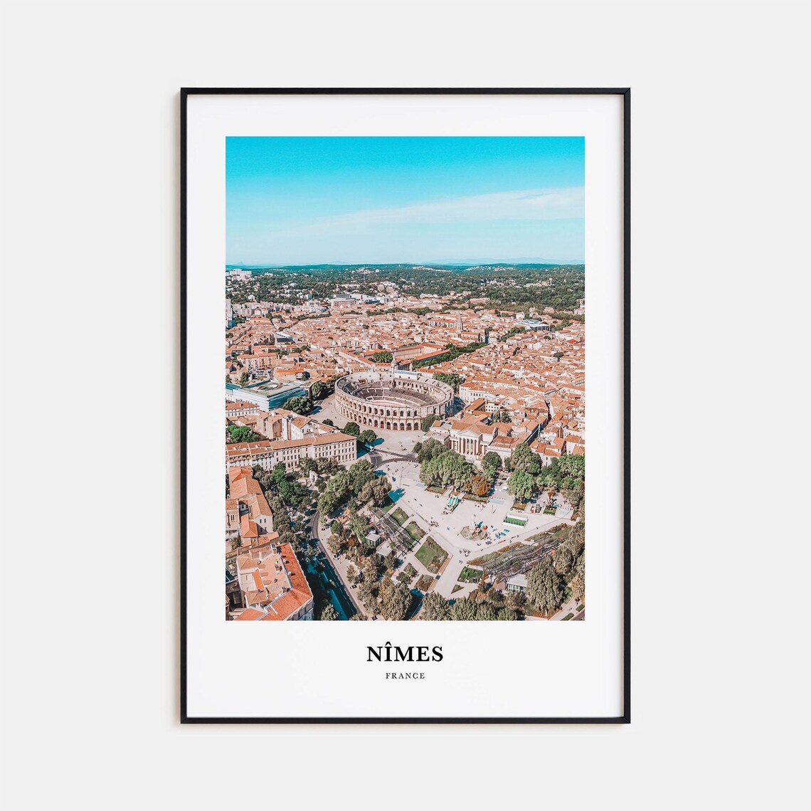Nimes Print Nimes Photo Poster Nimes Travel Wall Art Nimes Map Print Nimes Photography Print Nimes Wall Dcor France