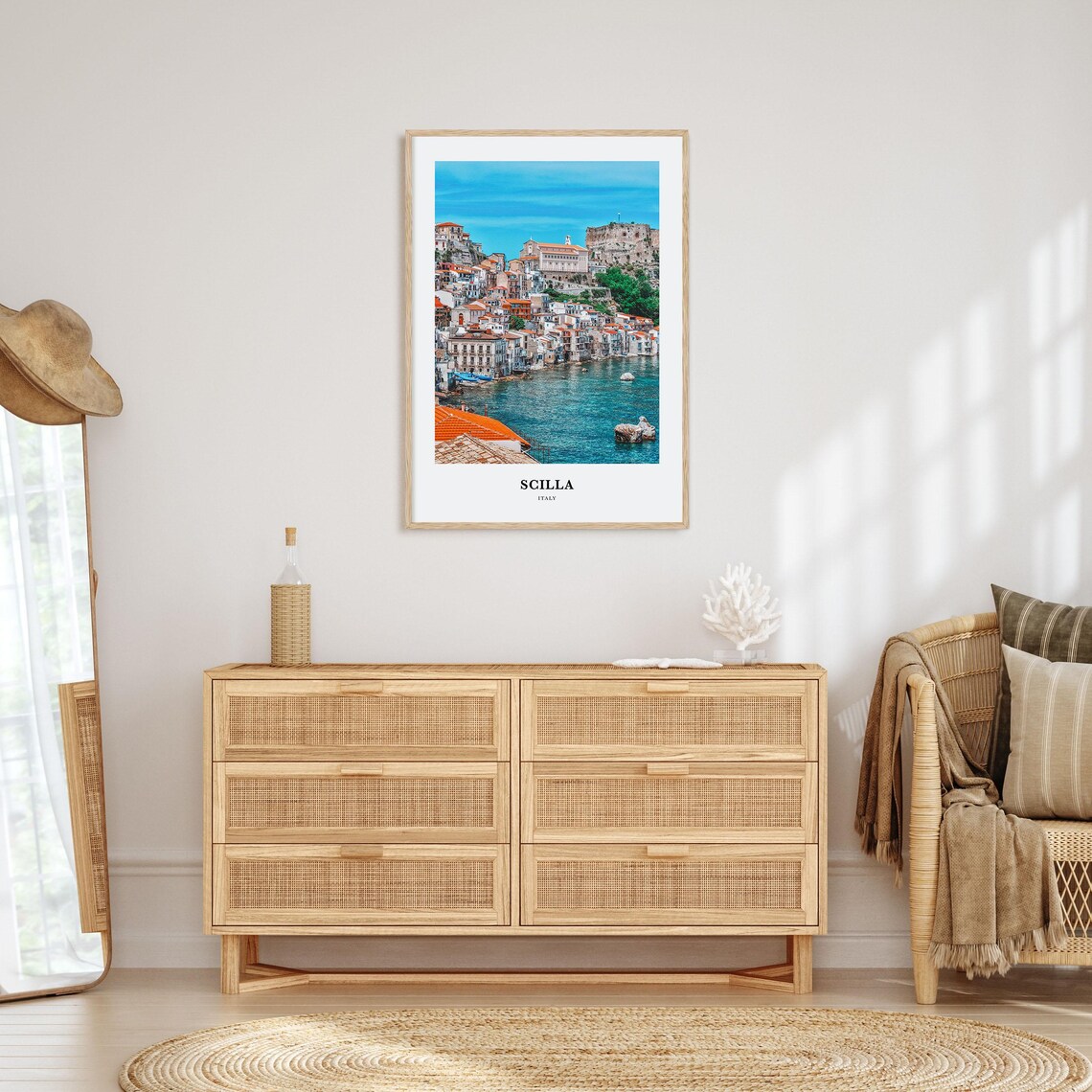 Scilla Travel Poster, Italy Map Wall Art - Image 2