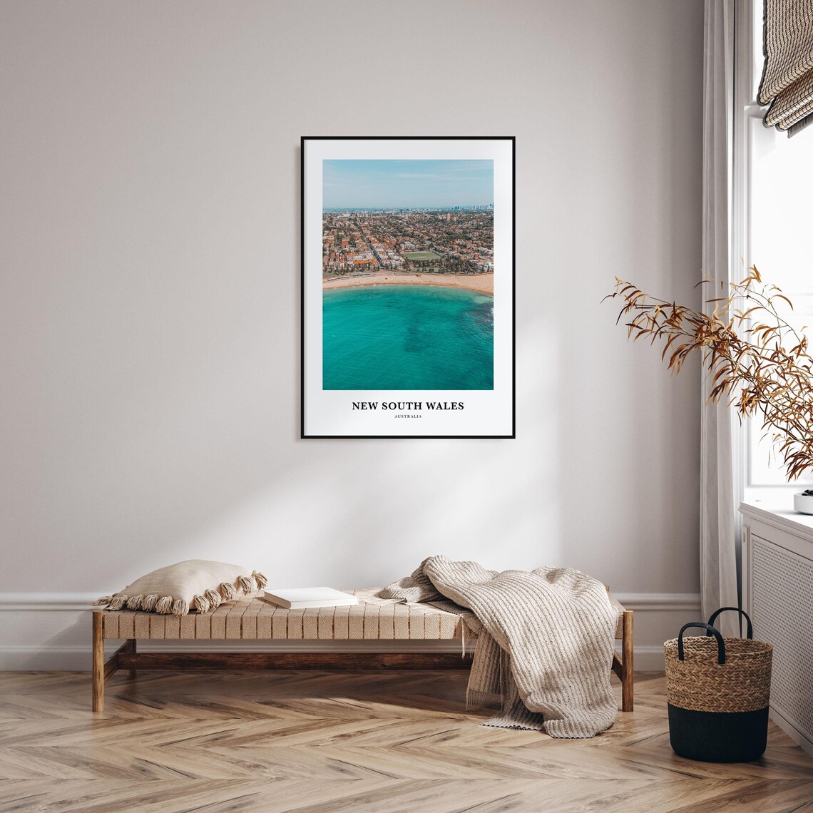 New South Wales Coastal Beach Aerial View Photo Travel Poster - Image 3