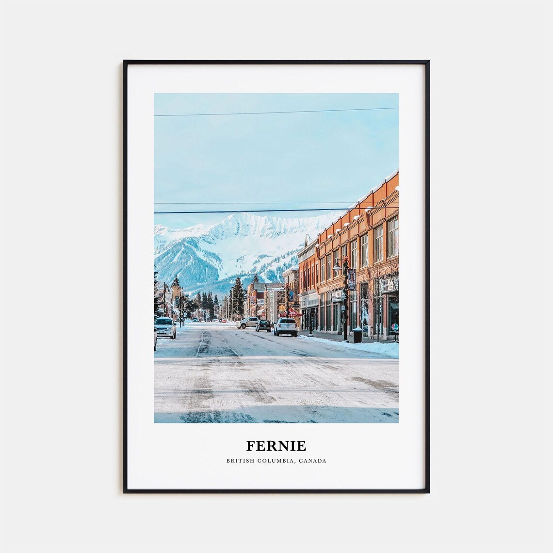 Fernie Travel Poster, British Columbia Canada