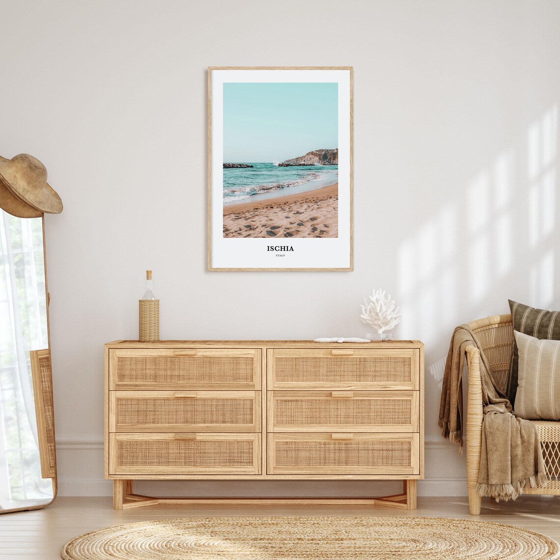 Ischia Travel Poster, Italy Map Wall Art Print - Image 2