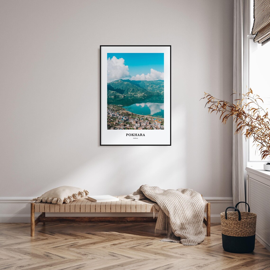 Pokhara Travel Poster, Nepal Map Wall Art - Image 3