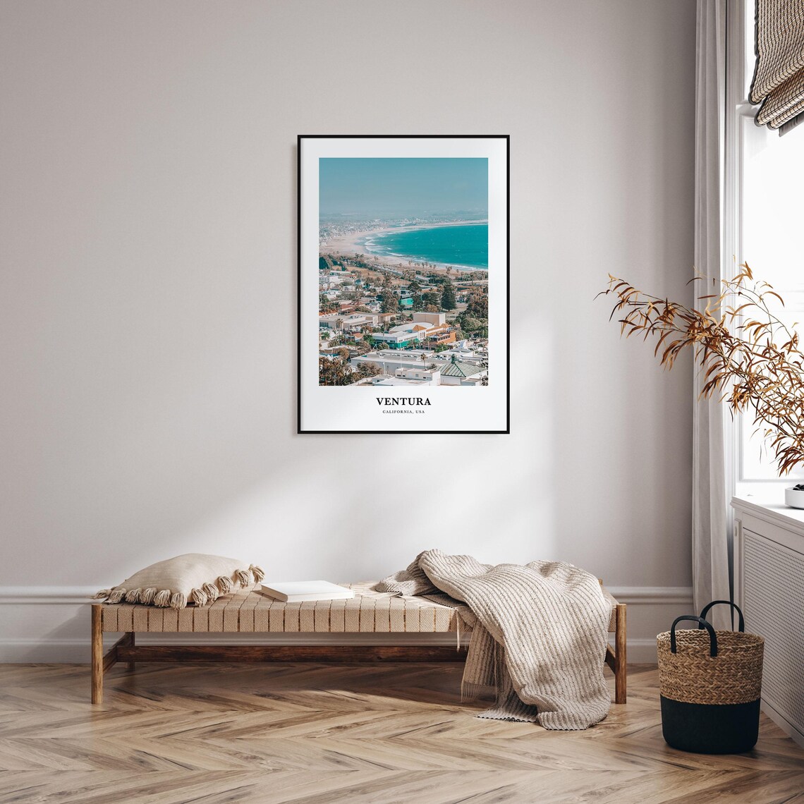 Ventura California Travel Map Wall Art Print - Image 3