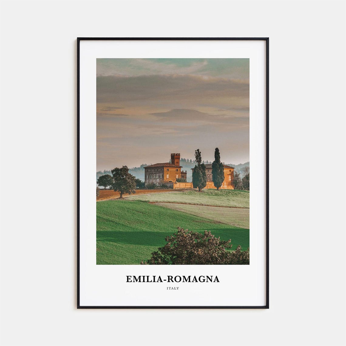 Emilia-Romagna Italian Countryside Villa Minimalist Photo Poster