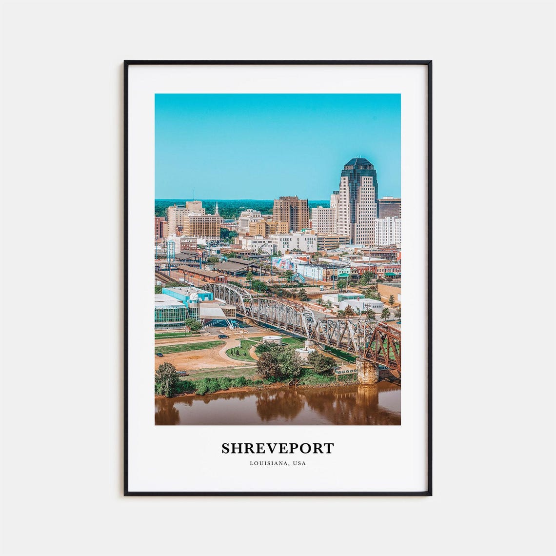 Shreveport Print Shreveport Photo Poster Shreveport Travel Wall Art Shreveport Map Print Shreveport Photography Print Louisiana Usa