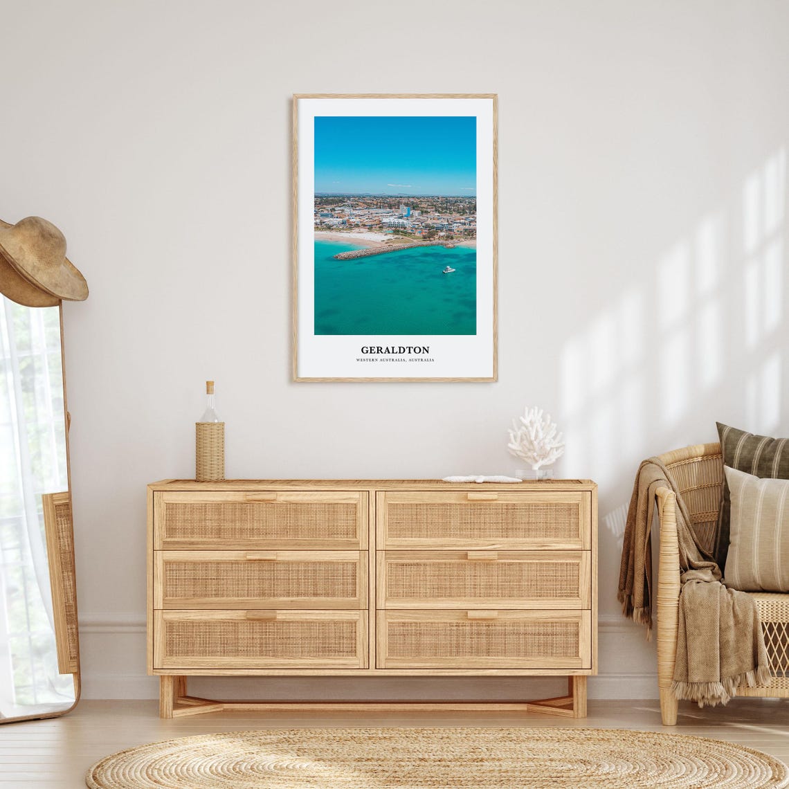 Geraldton Western Australia Turquoise Coast Aerial Travel Poster - Image 2