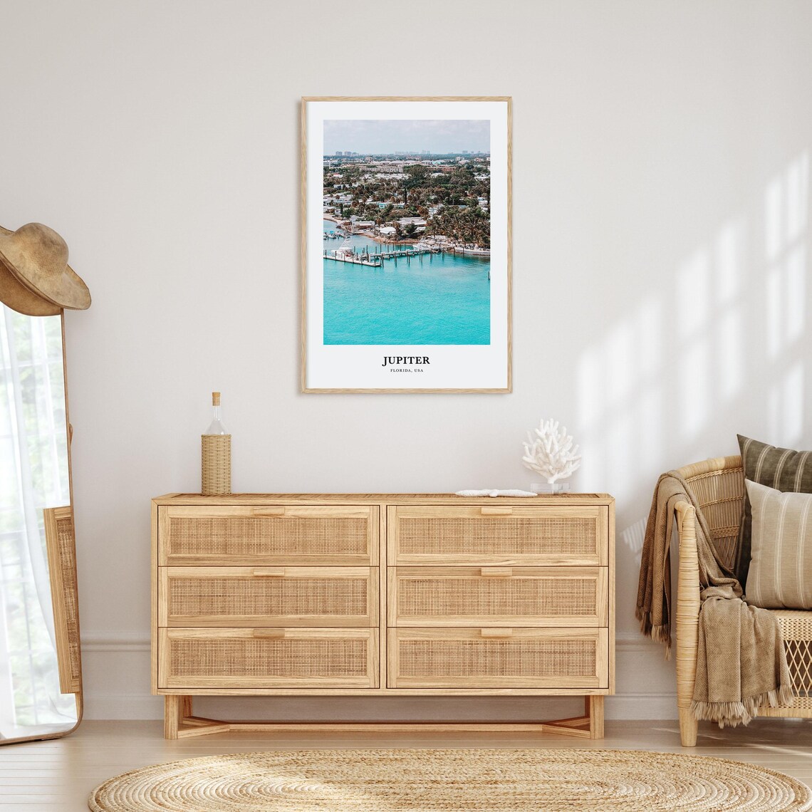 Jupiter Florida Marina Photo Print Turquoise Water Boats Coastal Travel Art - Image 2